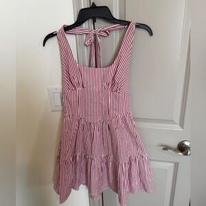wild fable Red and White Striped Tie-Back Sundress